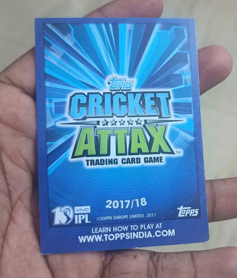 Cricket Attax 2015-2017 IPL Trophy Cards