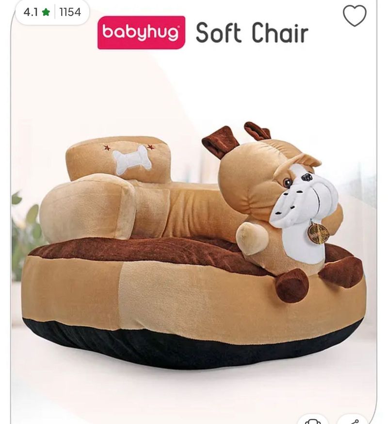 Babyhug Soft Plush Animal Seat Chair