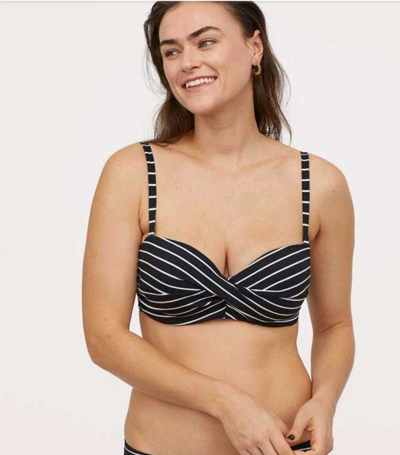 Bikini Set H&amp;M Black White Swimsuit Bandeau