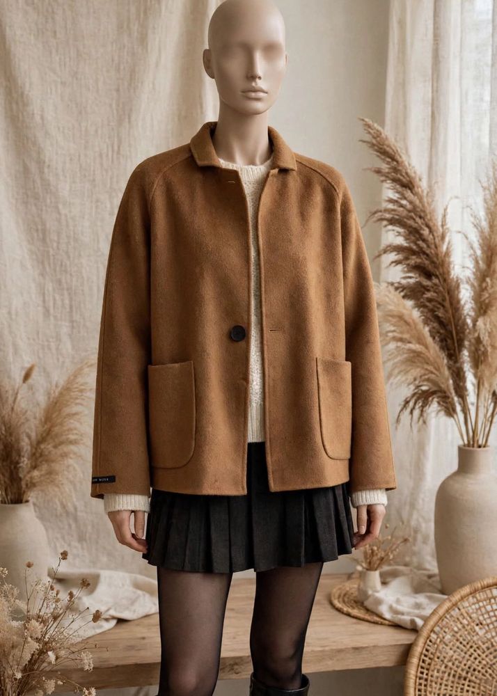 Women's Camel Wool Blend Jacket