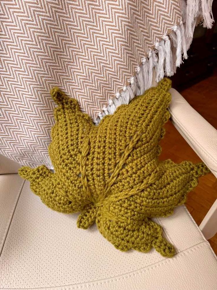 Handmade Leaf pillow or decor