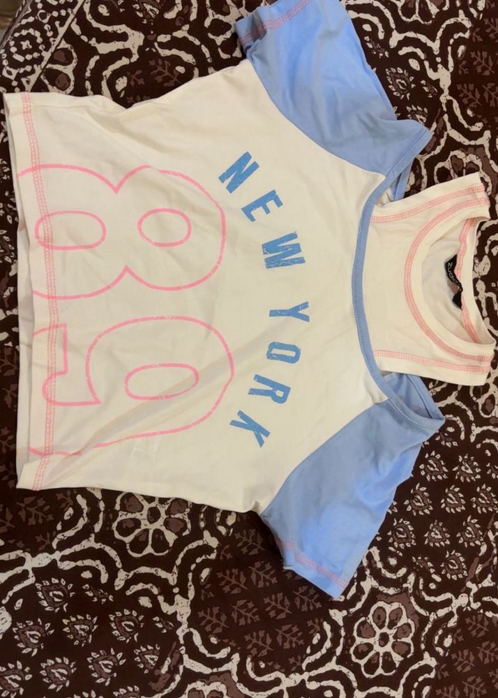 New York '86 Graphic Crop Top