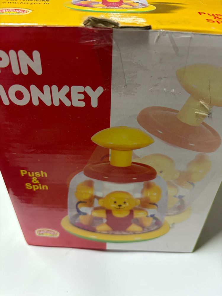 Monkey Push &amp; Spin Toy