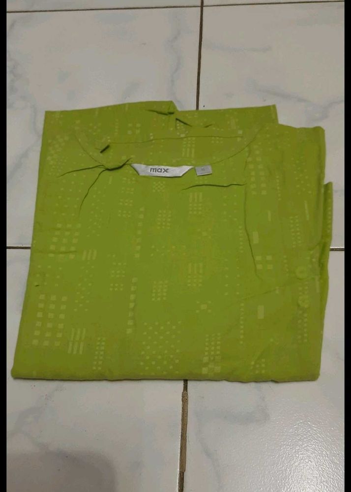 Green Printed Kurta
