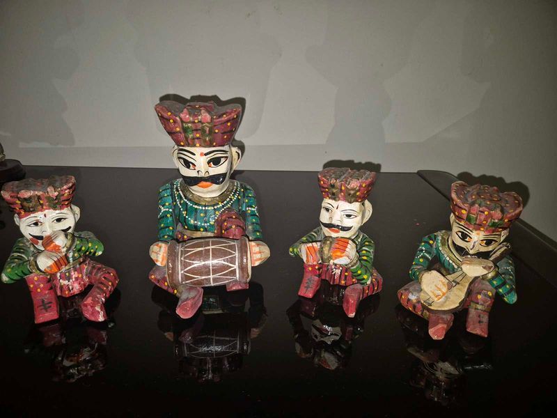 Set of 4 Indian Musician Figurines