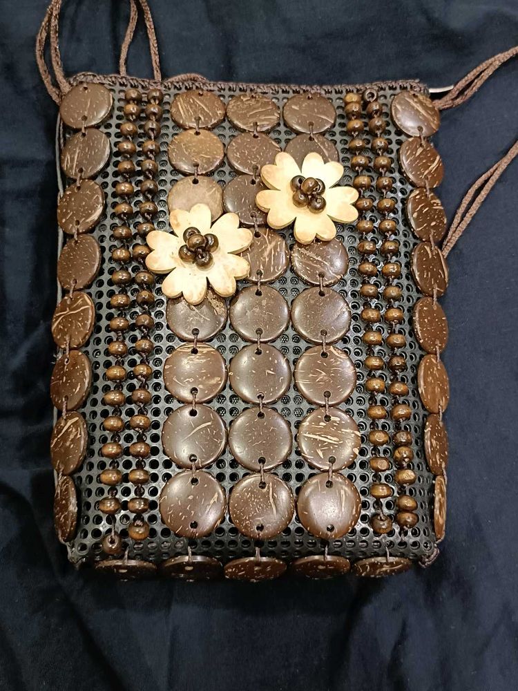 Unique Coconut Shell Crossbody Bag