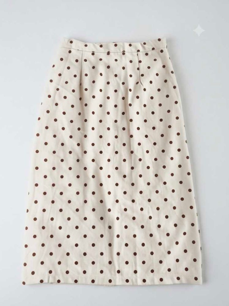Cute Polka Dot Midi Skirt