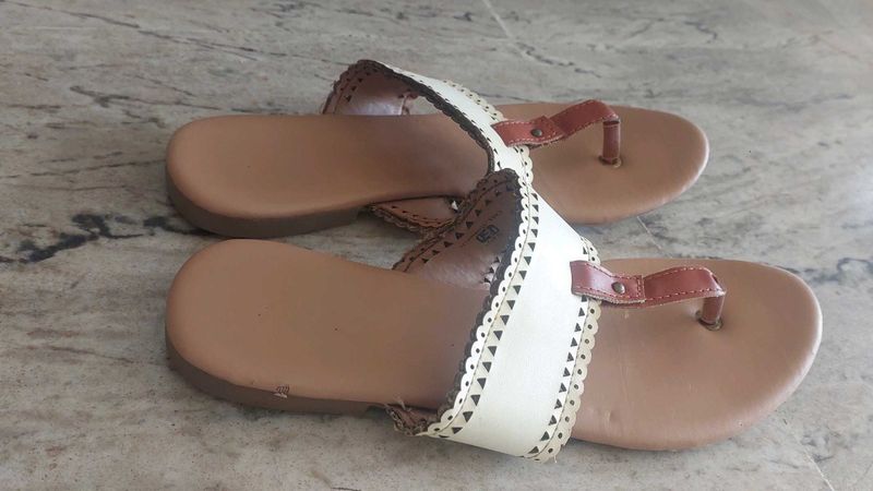 Women's Brown &amp; Cream Sandals