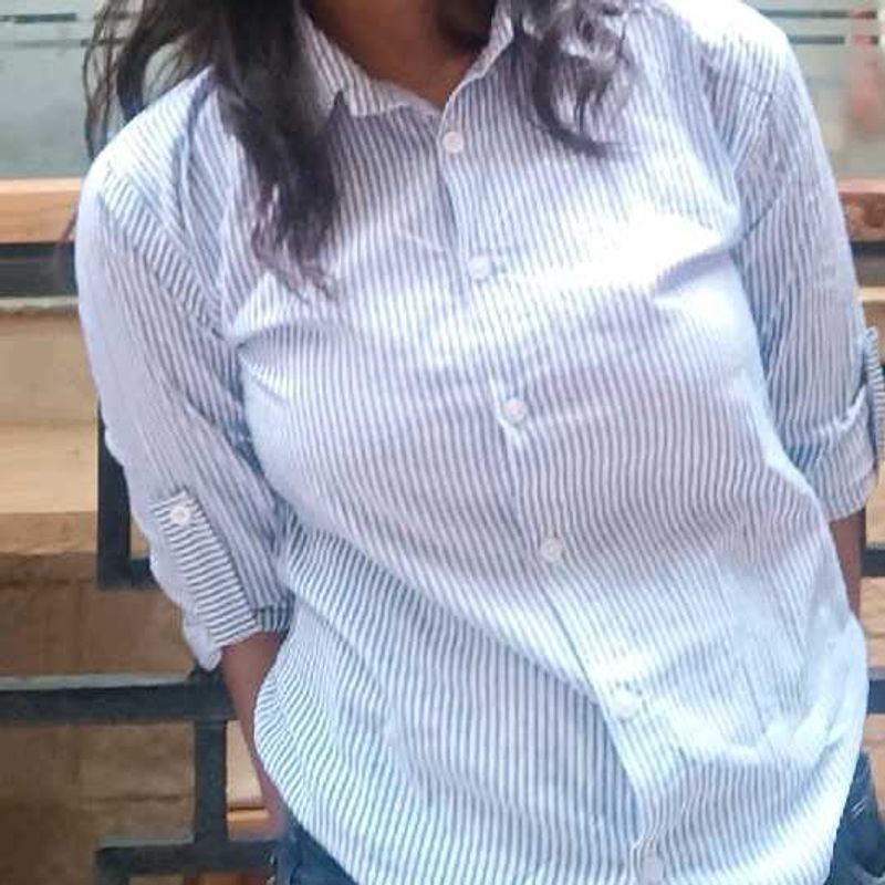 Striped Button-Up Shirt