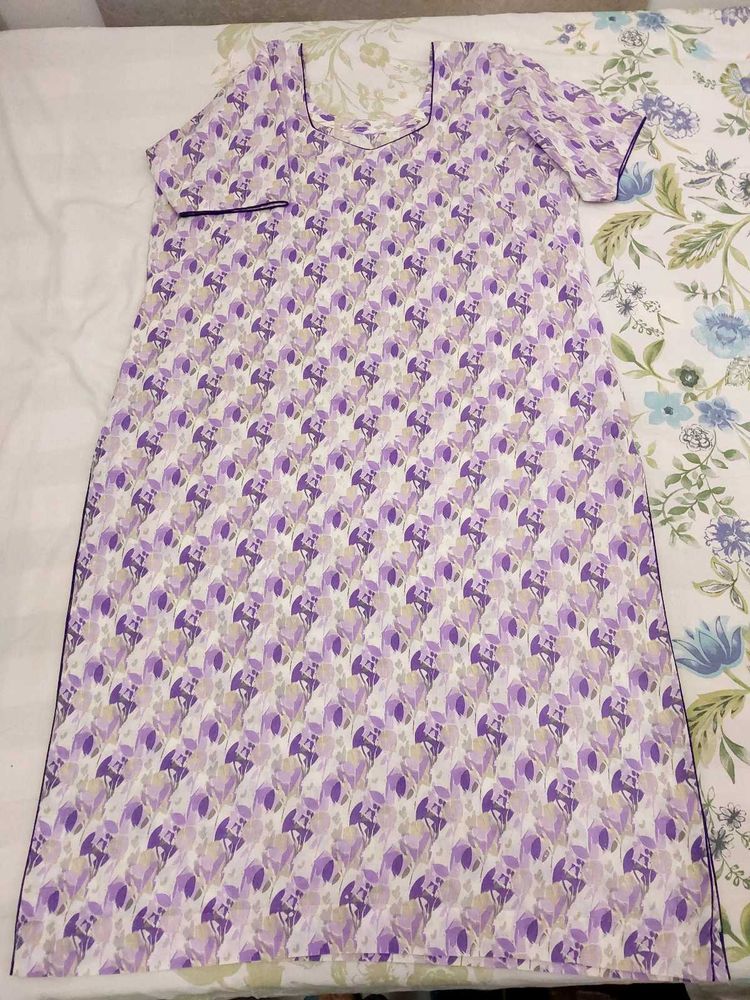 Pretty Purple Printed Kurta with pant
