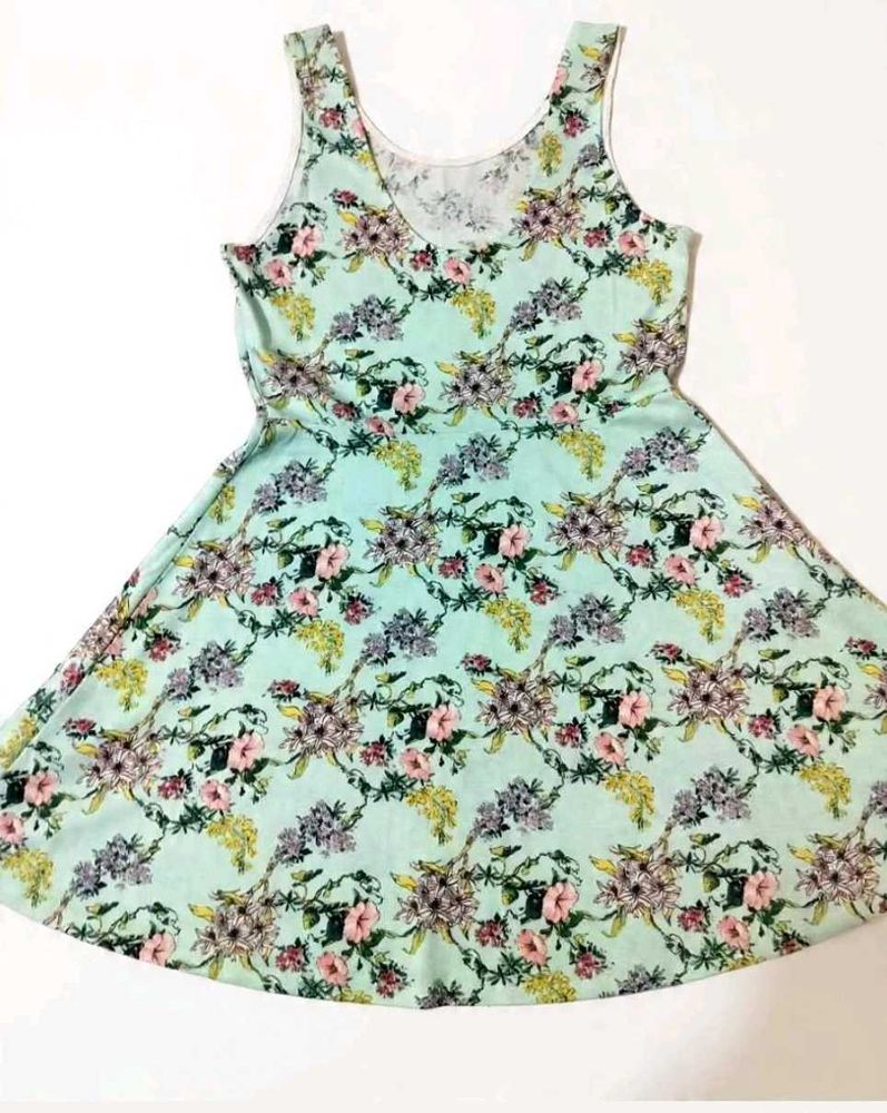 Floral Print Sleeveless Mini Dress