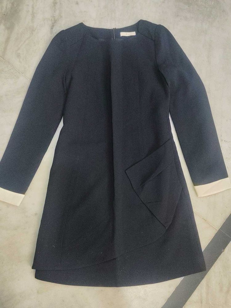 Korean Navy Blue one piece dress (winter)