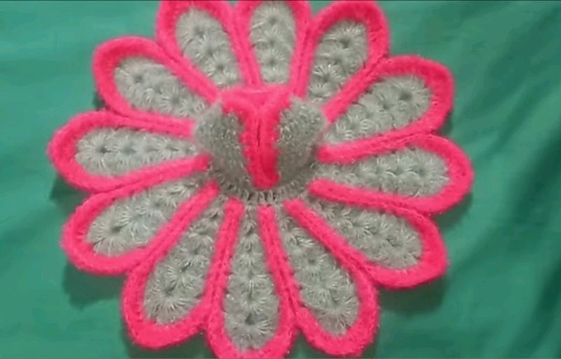 Handmade Woolen Flower Applique