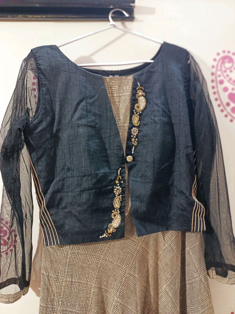 Beautiful Dress Long Gown With Jardoji Work ,Party