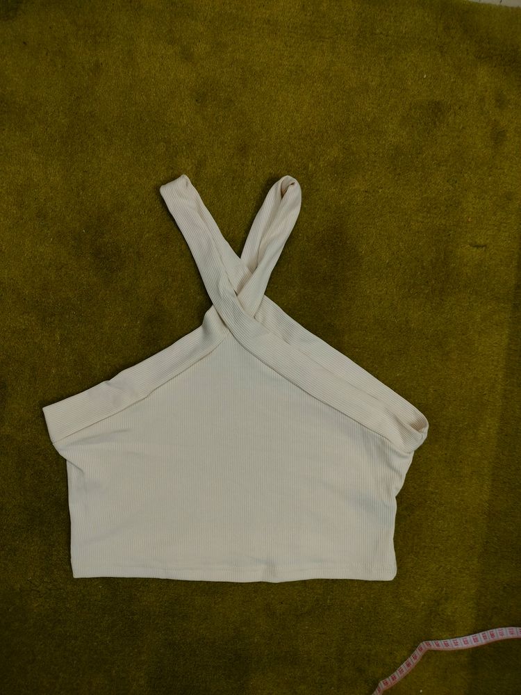 Halter Neck Crop Tank Top