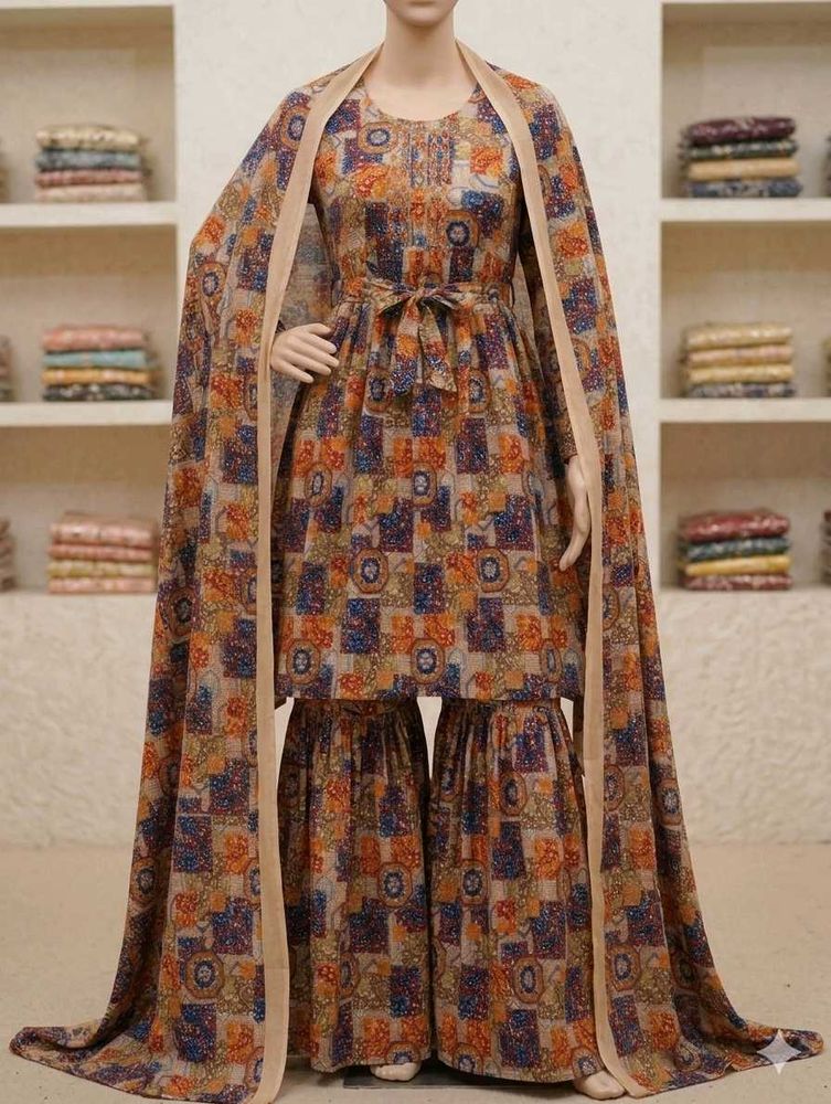 👑 Royal Multi-Color Rajwadi Gharara Suit Set 👑