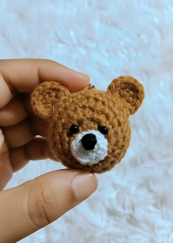 Crochet Teddy Bear Keychain
