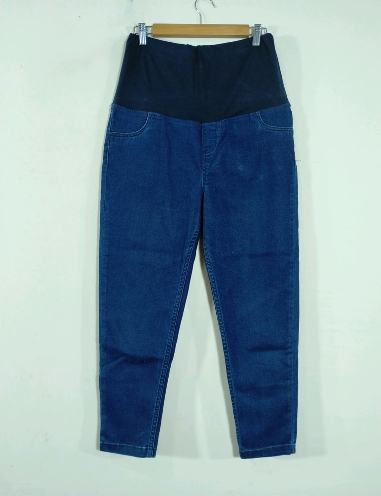 Bella Mama Blue Ankle Length High Rise Jean (Women)
