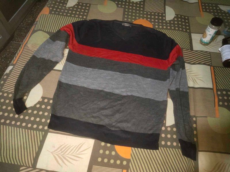 Striped V-Neck Sweater
