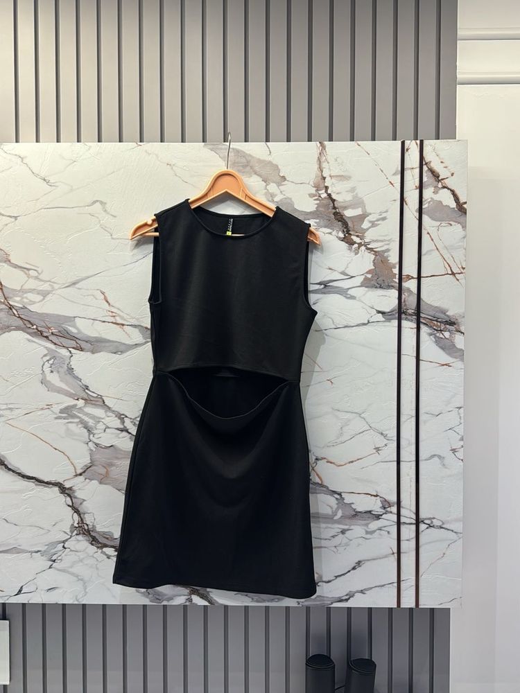 Chic Black Cut-Out Mini Dress
