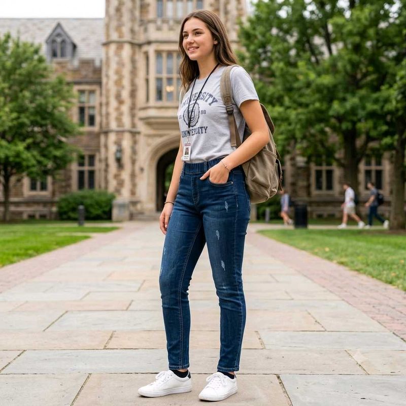 Girls' Blue Distressed Denim Jeans
