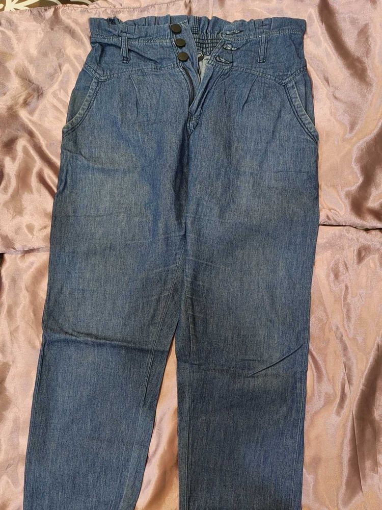 High Waisted Denim Jeans