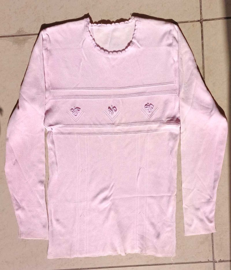 Cute Pink Long Sleeve Top