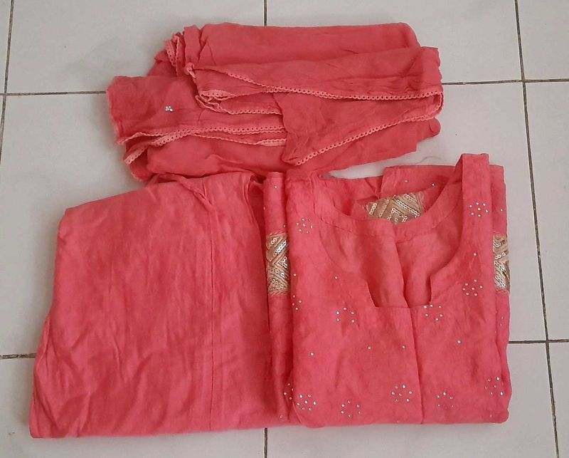 Beautiful Pink Kurta Set with Dupatta