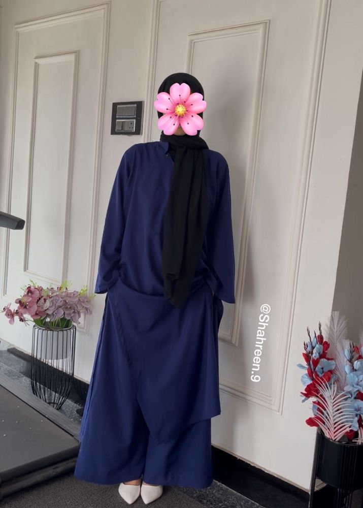 modest wear long shirt with wide bottom