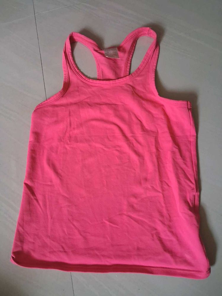 y2k hot pink gym or yoga tank top