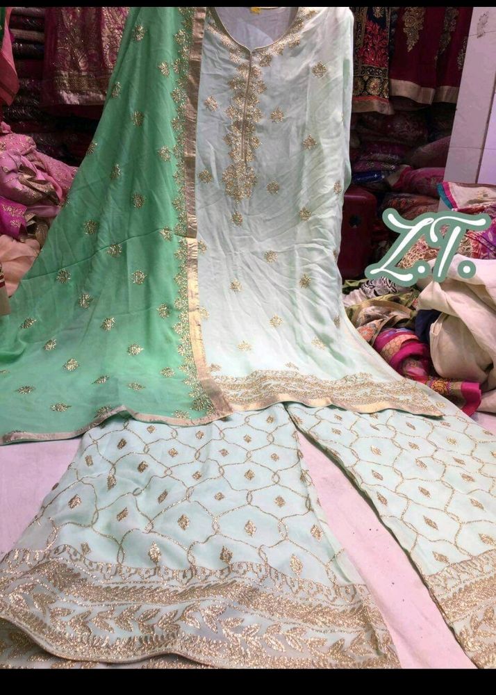 Heavy Sharara Suit In Pure Material