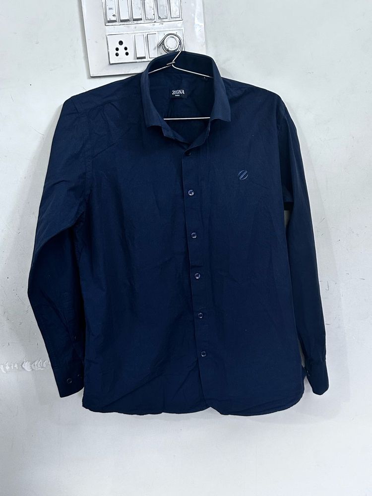 Men's Navy Blue Formal Shirt