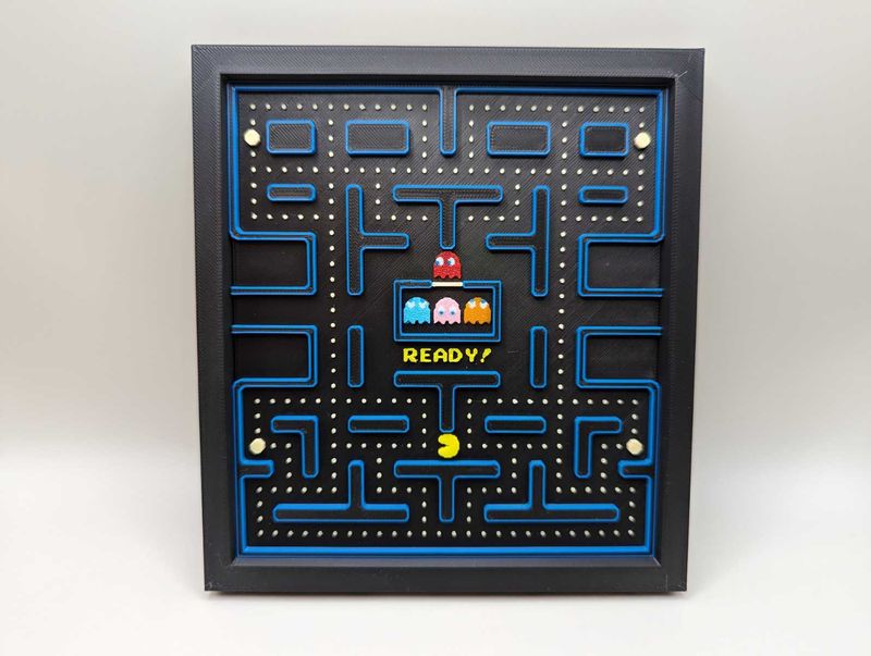 Pac-Man Framed Art 3d printed