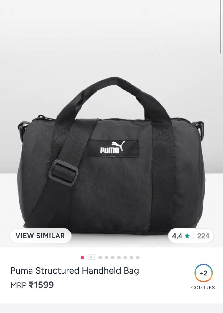 Puma Black Handheld Bag