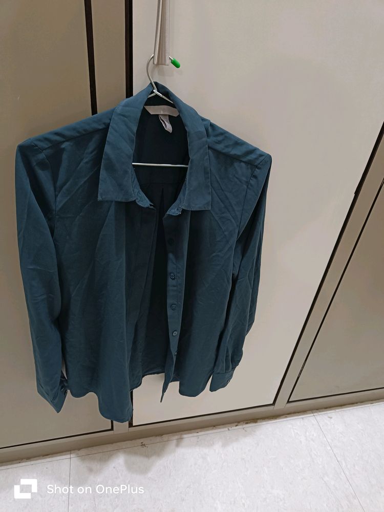 H &amp;M Green Formal Shirt