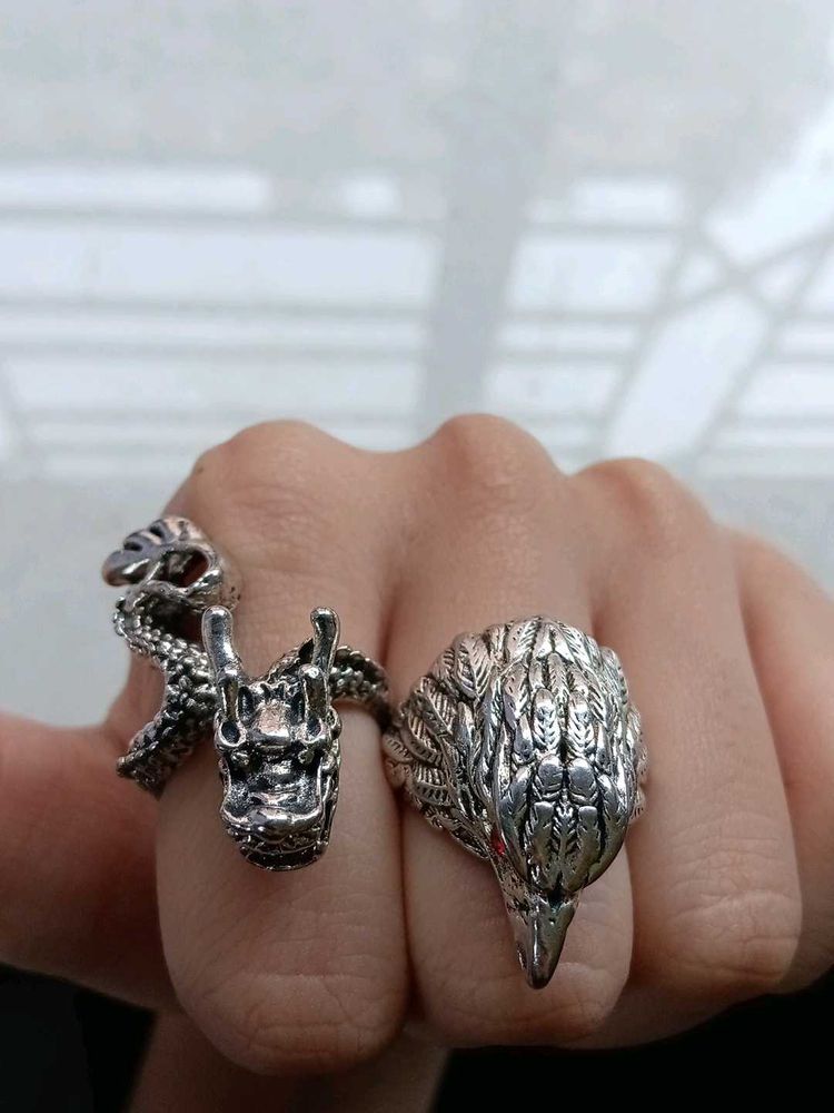 Unique Dragon &amp; Bird Rings