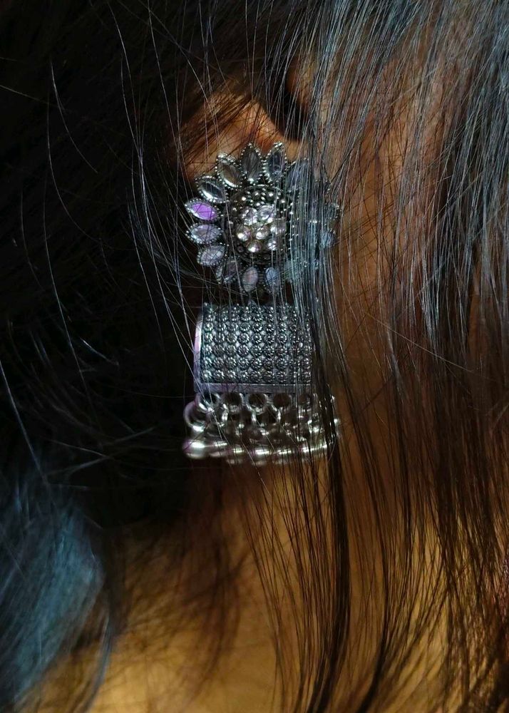 Traditional Oxidized Jhumka Earrings