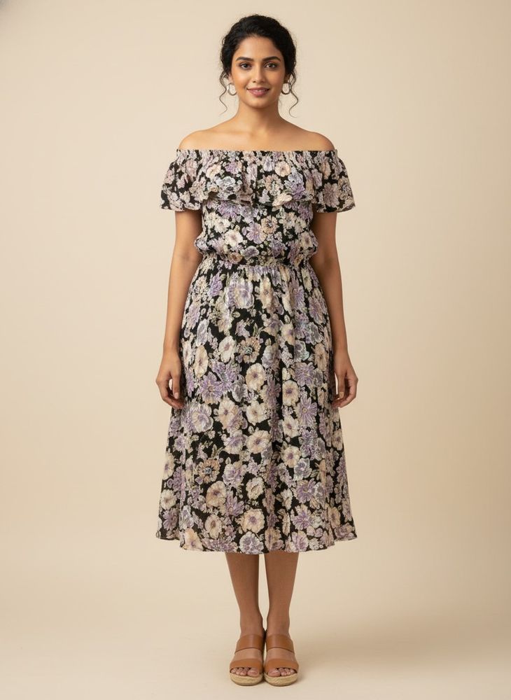Floral Off-Shoulder Summer Dress