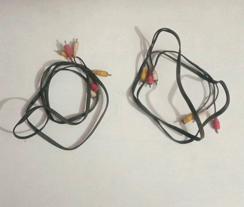 3RCA Audio Video Cable For Tv &amp; Setup Box