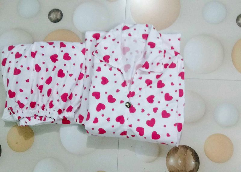 Cute Heart Print co-ord set