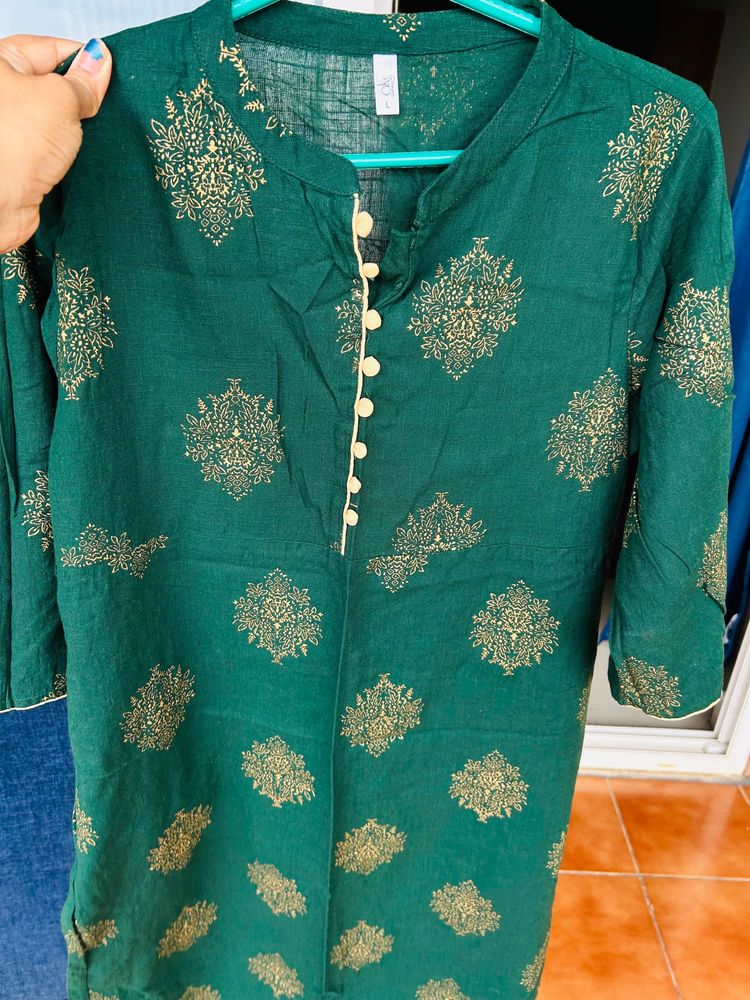 Green kurta set