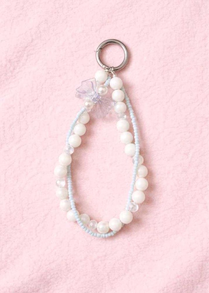 Cute Pearl &amp; Butterfly Keychain