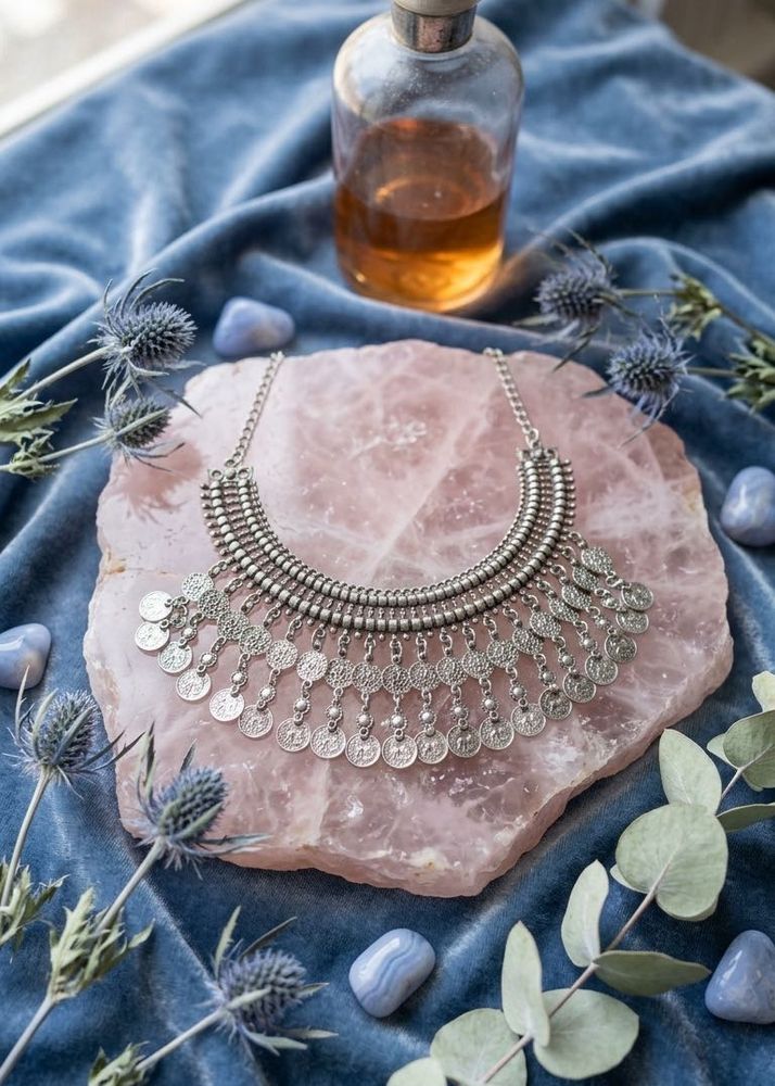 New Boho Coin Statement Necklace