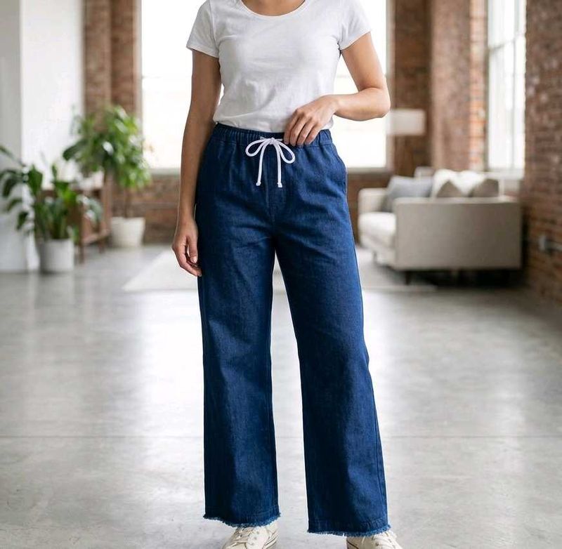 Wide Leg Denim Jeans