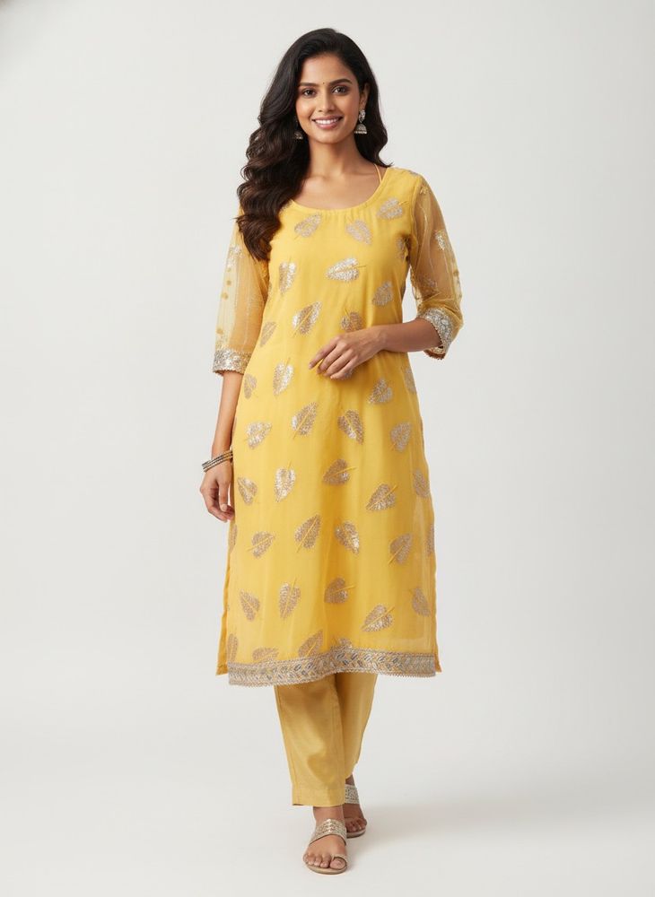 Yellow gharara suit for haldi special