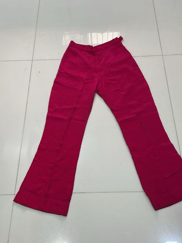 Vibrant Pink Flare Pants