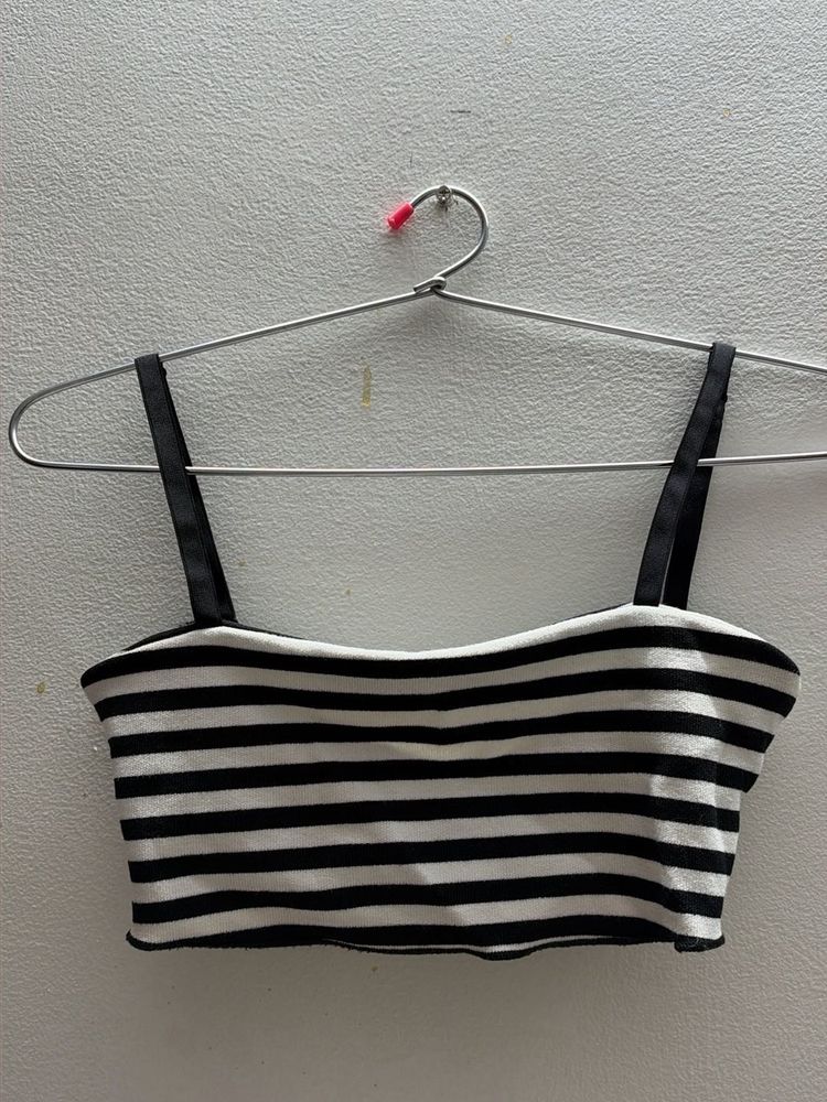 Striped Cropped Tank Top