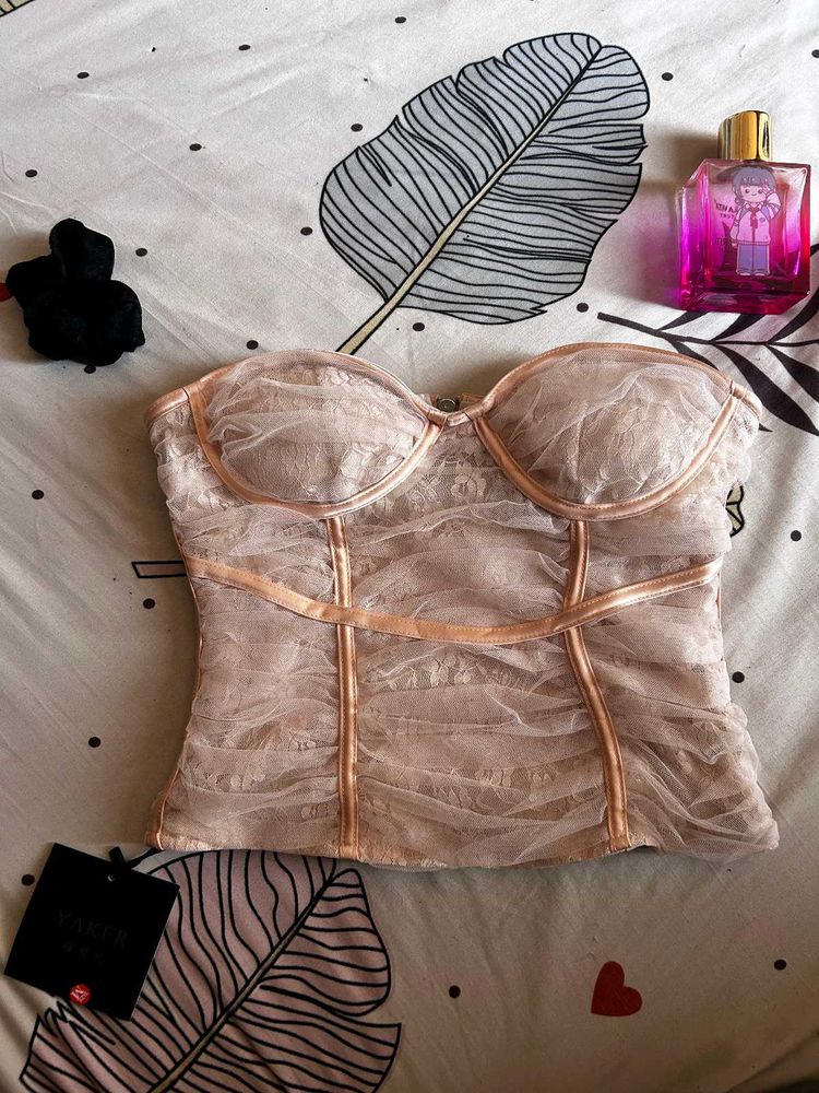 Sheer Lace Corset Top