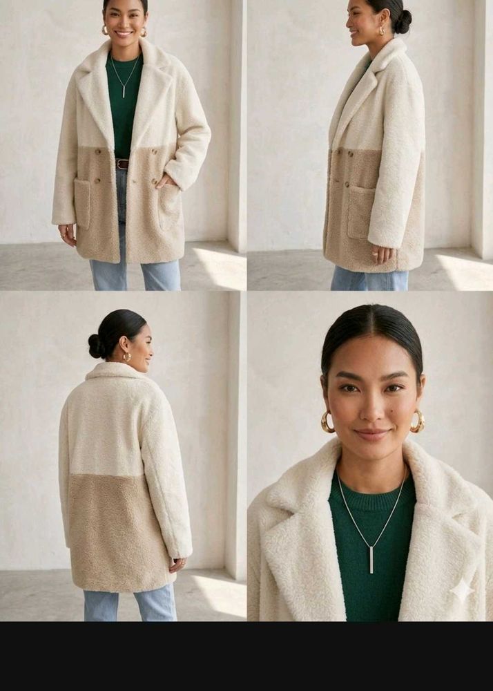 Urbanic Cozy Colorblock Teddy Jacket