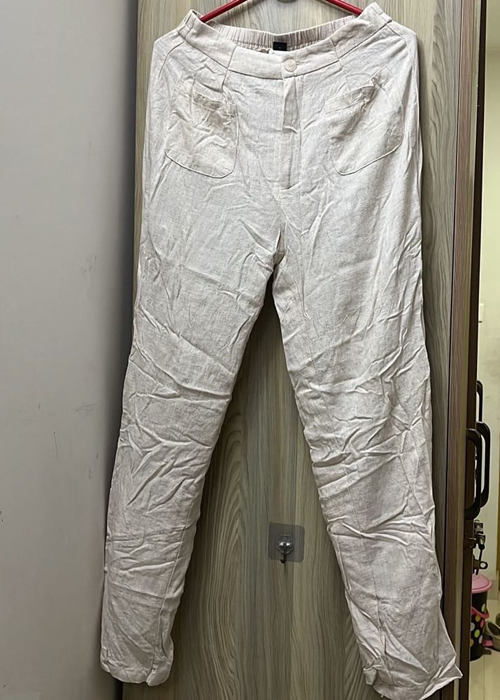 Linen Blend Casual Pants